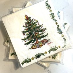 New Sealed Spode Paper Napkins - Lot of 3 Packs (16 Napkins in each) 5” Square 