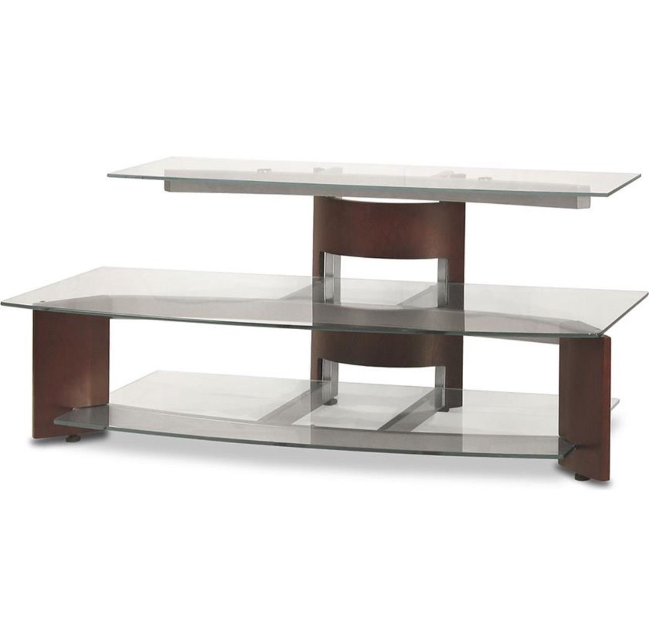 Mahogany Wood With Glass - TV Stand