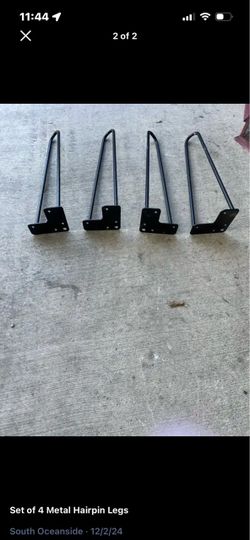 Set of 4 Metal Hairpin Legs