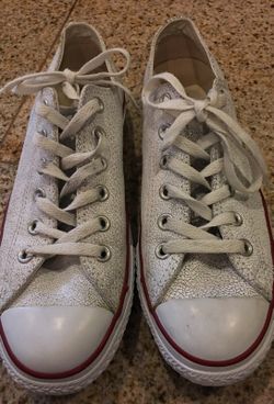Unisex natural converse Chuck Taylor All Star crackle ox leather