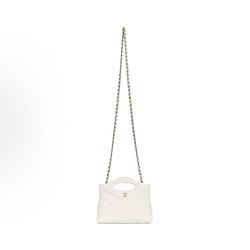 CHANEL 31bag 24S long horizontal version Nano leather chain diamond chain hand-held one-shoulder cross-body bag(90)67