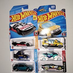 6 New Hotwheels 