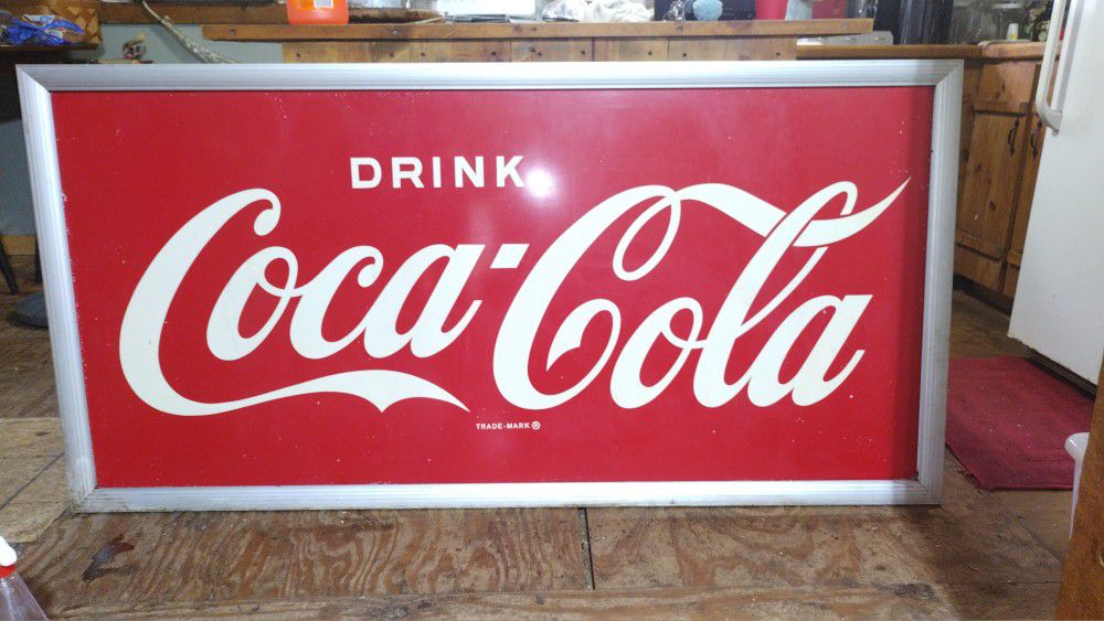 All Aluminum Vintage Coca Cola Sign 