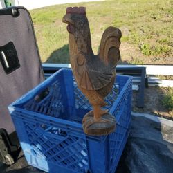Wooden Carved Rooster