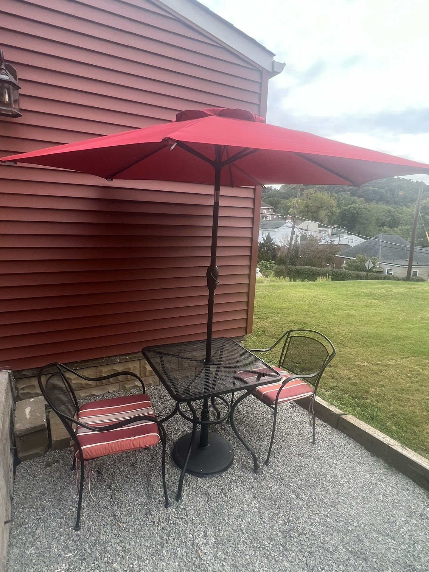Patio Set And Hot Plate Grill 