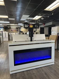 Fully Assembled 71" Modern Electric Fireplace TV Stand