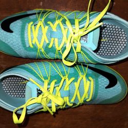 Nike Training Free 1.O Cross Bionic Neon Green Blue And Black Athletic Shoes Size 7 