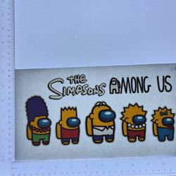 Iron On Heat Transfer  Good For T-shirts Sweaters Jackets T Shirt Design Size Is About 5x10 The Simpsons Among Us #28