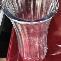 Fluted Clear Glass Vase - Flared Rim - Gently Used 💐| Garage Sale