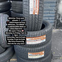 SET OF NEW TIRES, 245/50R18 ARROYO , INCLUDING MOUNTING AND BALANCING. ASK ME FOR ANY SIZE OR BRAND, LLANTAS NUEVAS