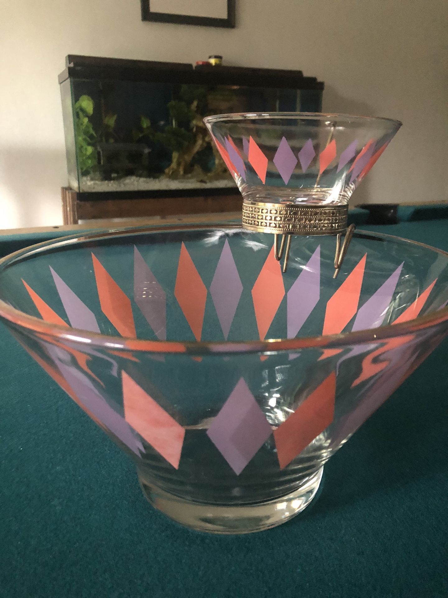 Mid Century Chip And Dip Bowl