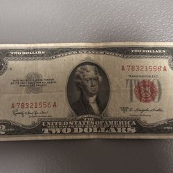 $2 1953 A Red Seal Note