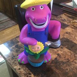 Ceramic Barney The Dinosaur Bank