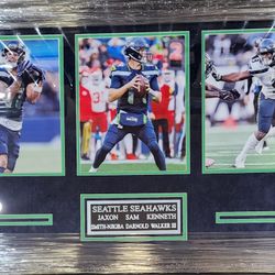 Seahawks Super Bowl Stars 3-Photo Display Piece 