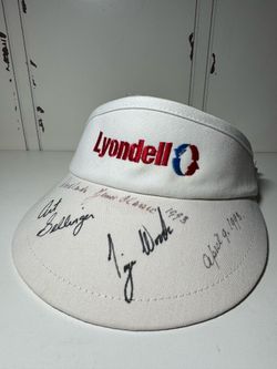 Rare Tiger Woods early amateur autograph visor 1993 Read Description