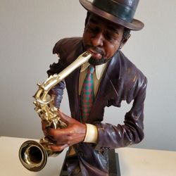 Sax Playing Man Statue 