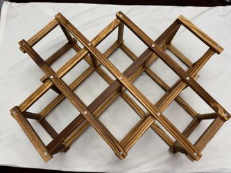 Wine bottle wood rack