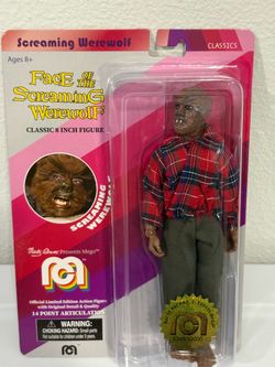 Limited Edition Mego Classic Screaming Werewolf Clothed Action Figure 8” Scale