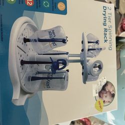 2 Tier Drying Spinning Bottle Rack
