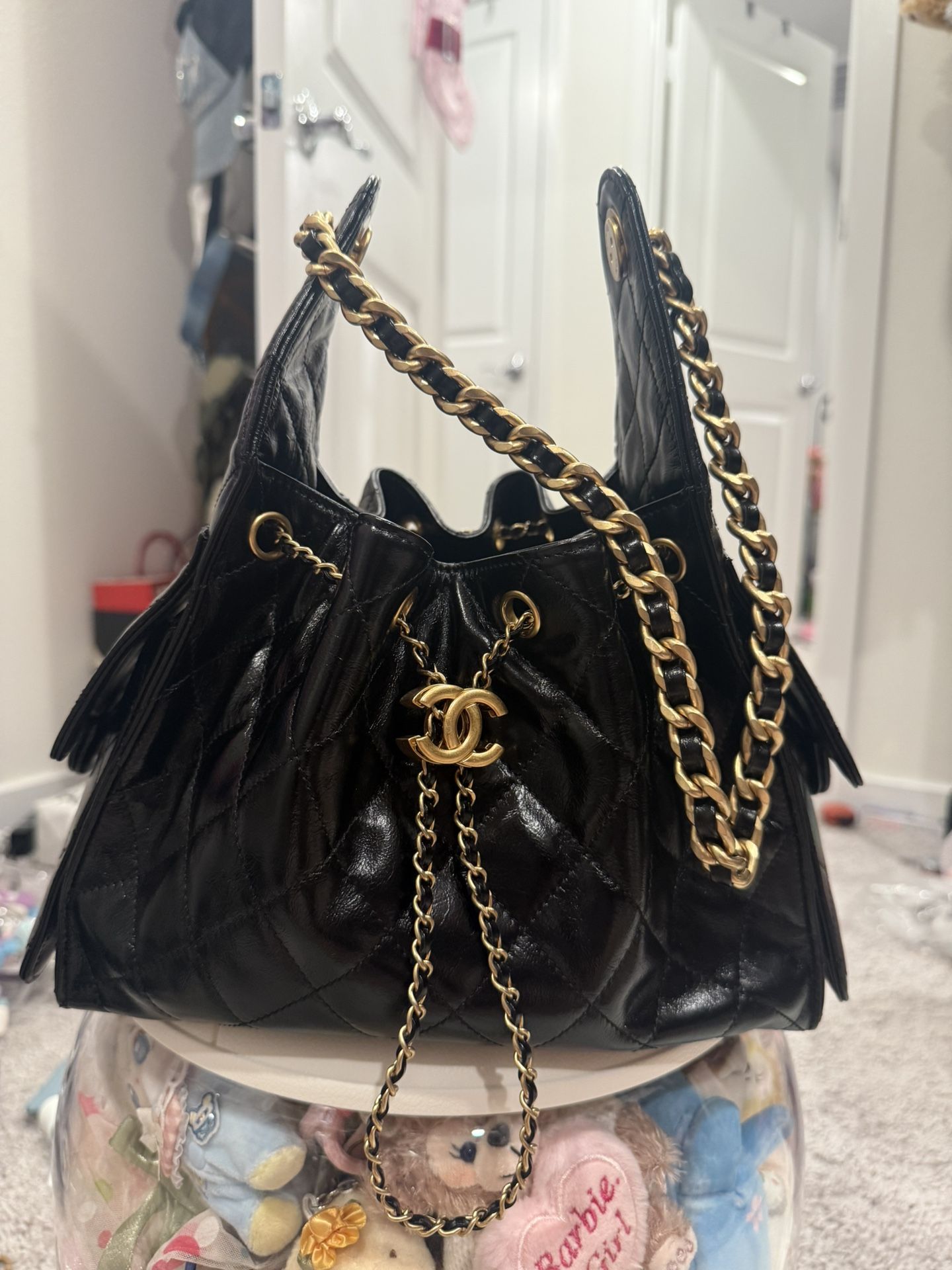 Chanel Hobo (Small) Shiny Lambskin Leather