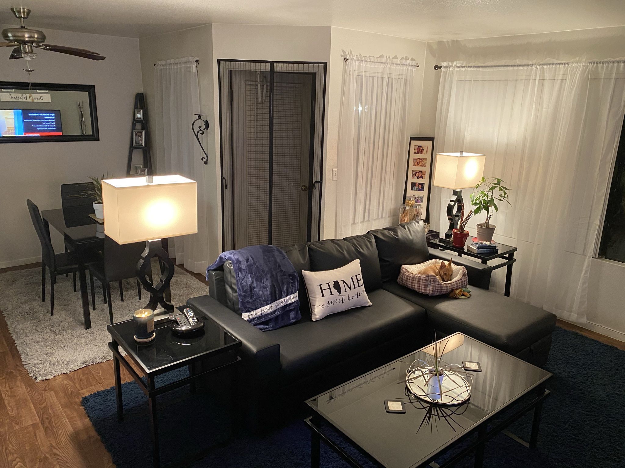 Black Smaller Sectional