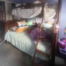 Bunk bed Twin Over Full.  Full Mattress Included 