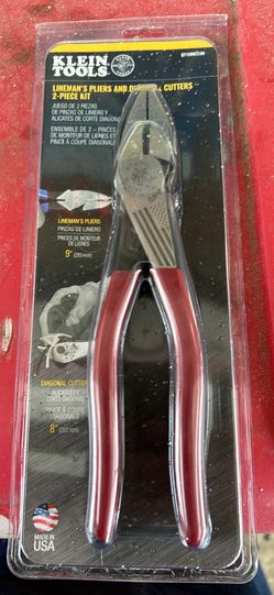 2 pack of linesmen pliers diagonal cutters