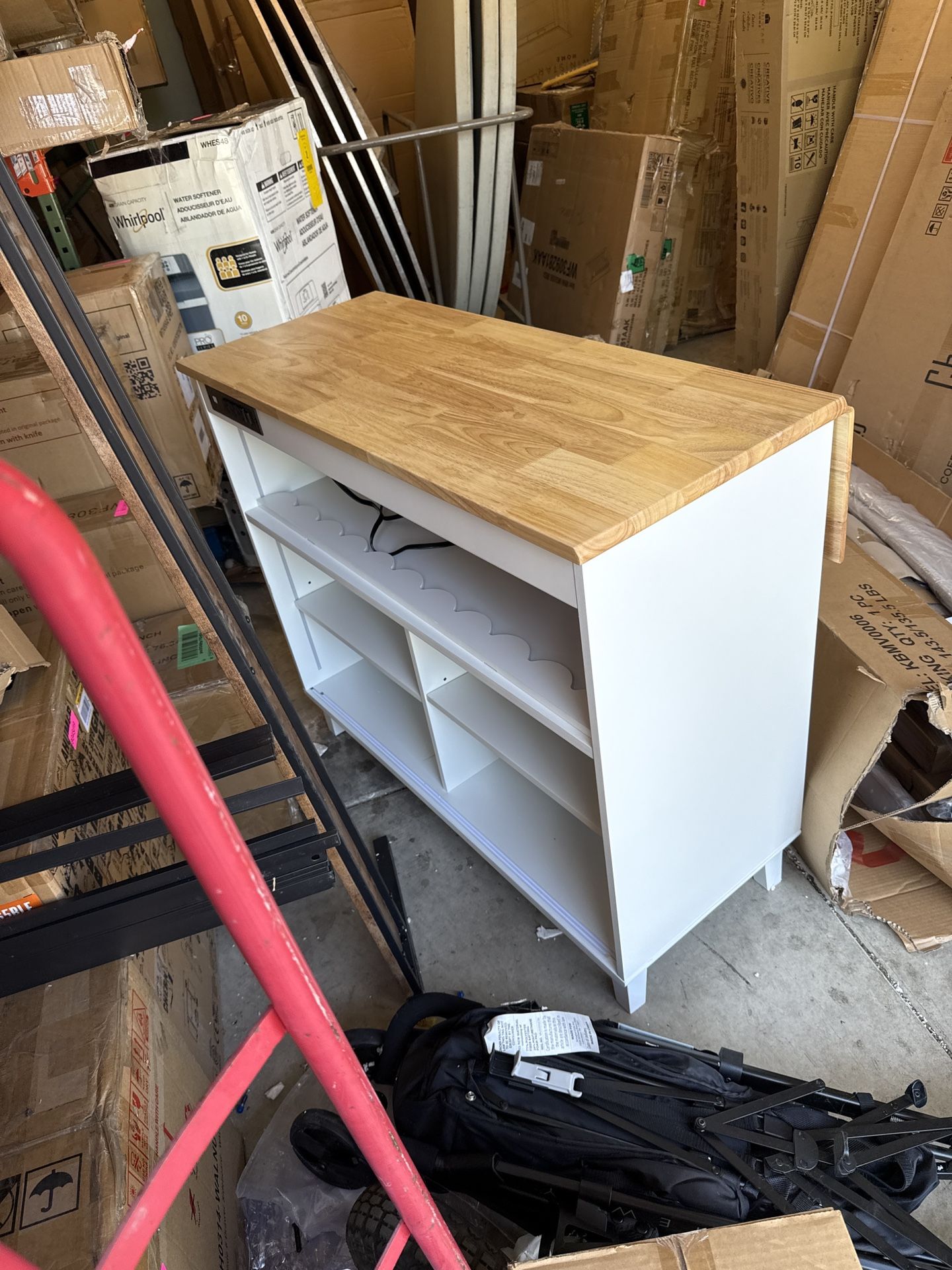 Newly Built Unused Kitchen Island On Wheels