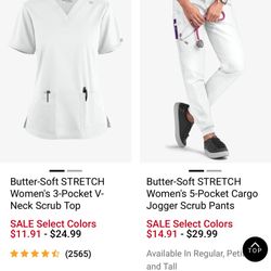 Butter-soft White Scrubs