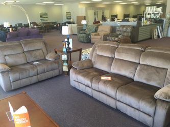Reclining sofa loveseat and chair