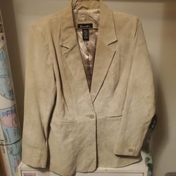 Denim & Co Light Brown One Button Jacket