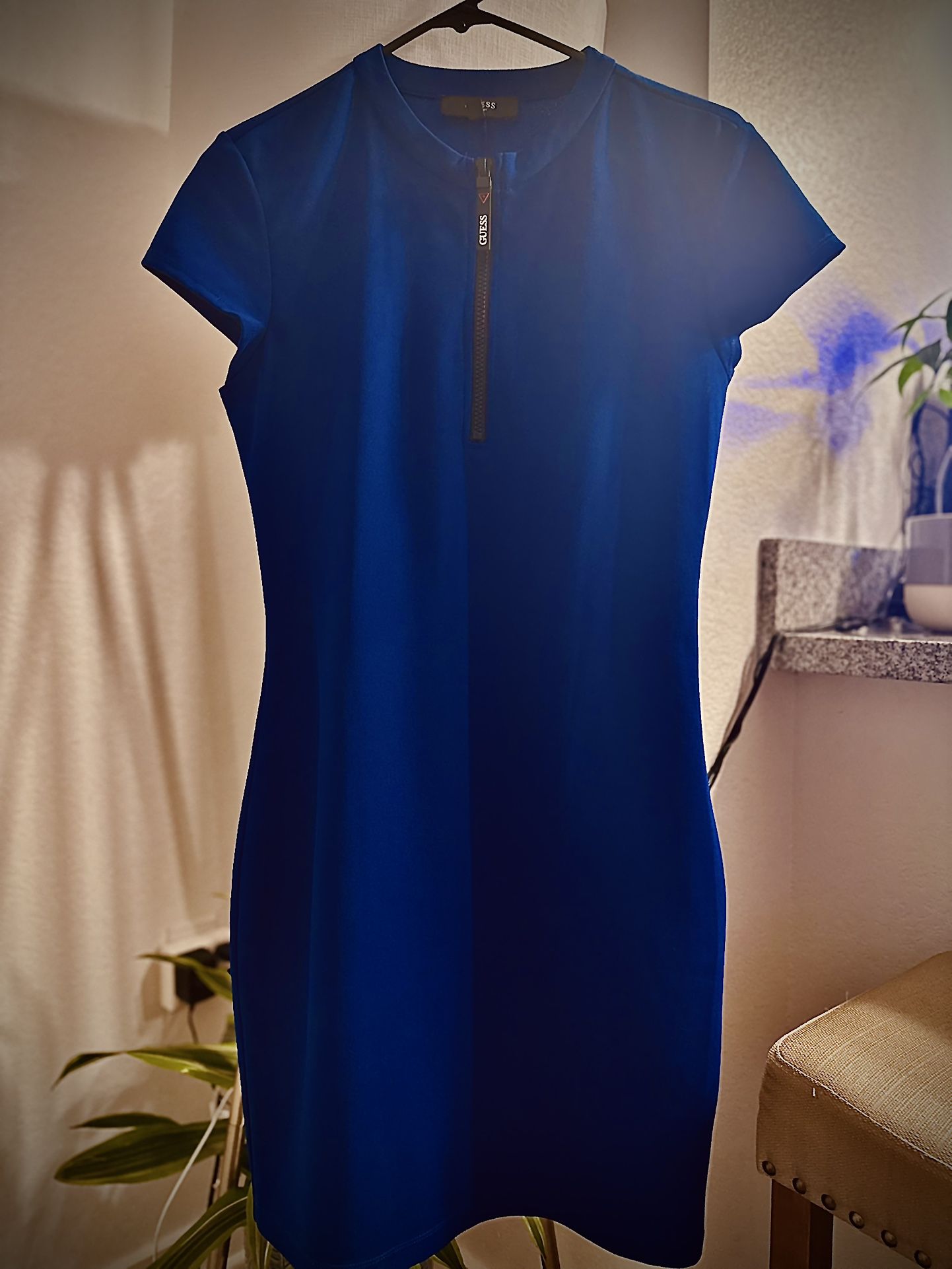 Royal blue slinky Guess Dress perfect for A Scottsdale Evening.