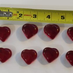 8 Ct Glass Heart Gems