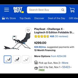 Playseat Logitech Challenge X Sim rig.