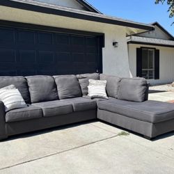 GREY L SHAPED SECTIONAL COUCH!!! 🚚 FREE DELIVERY!!! 🚚 
