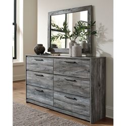 Baystorm 6 Drawer Dresser and 42” Mirror 