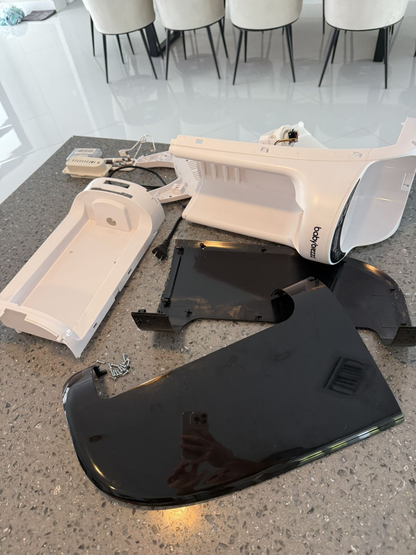 parts of the main body of the machine, internals and gearbox Babybrezza 