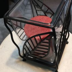 Berry candle with candle holder