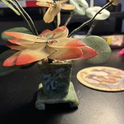 Decorative Jade Stone Flower Arrangement