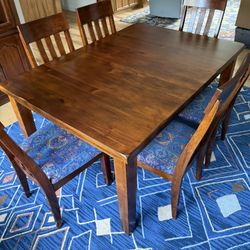 Dining table with six chairs 