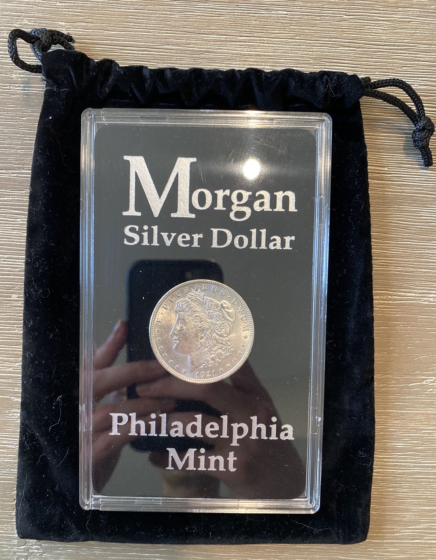 1921 Morgan Silver Dollar – Philadelphia Mint – Premium Display Case – Sharp Detail!