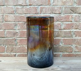 Iridescent Cylinder Glass Vase