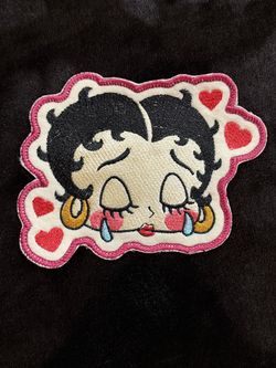 Sad Girl Betty Boop Iron On Patch