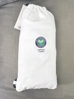 Official Player’s Towel Christy Wimbledon 2021 Championships Tennis Towel Green Purple White