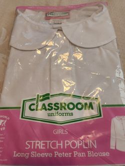 Girls White Long Sleeve Dress Shirt