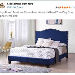 KING Size Bed Frame And Box Springs 