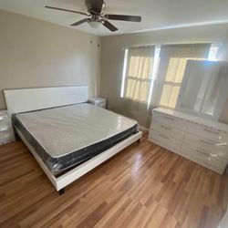 King   Bedroom Set With Mattress All New Furniture And Free Delivery 