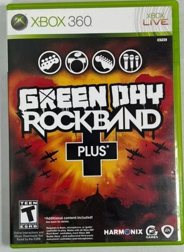 Green Day Rock Band Plus For Xbox 360