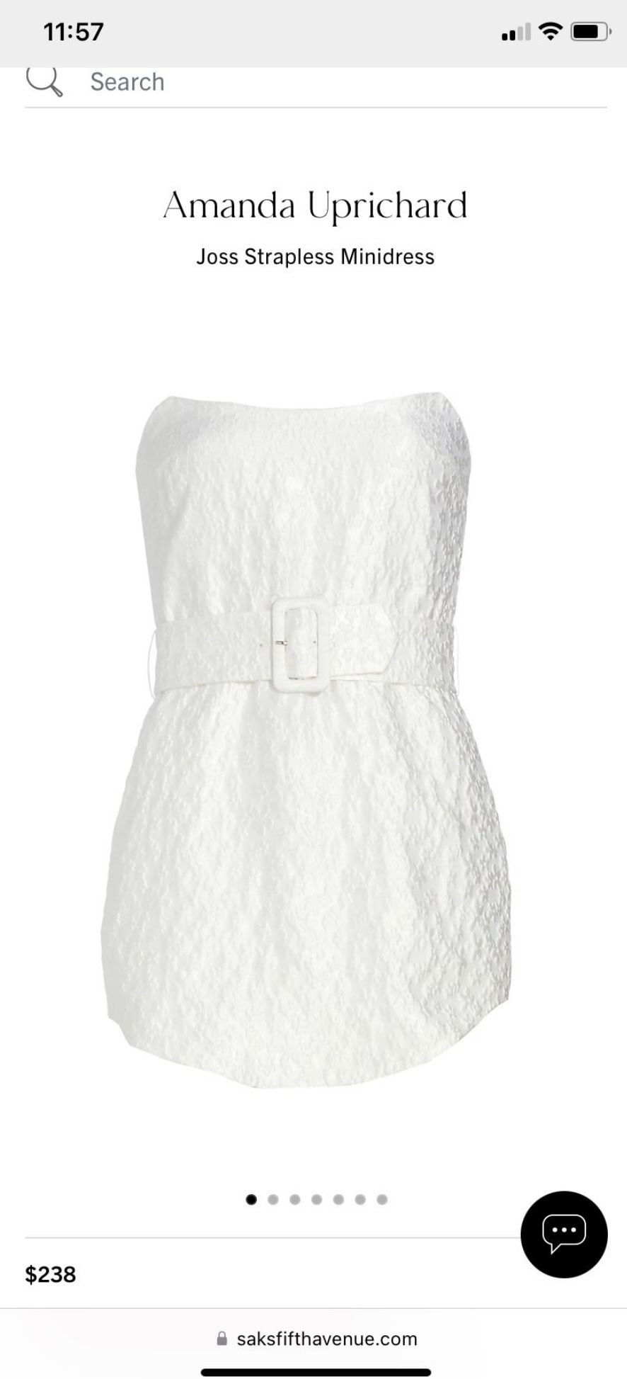 White Dress - Amanda Uprichard Size Small