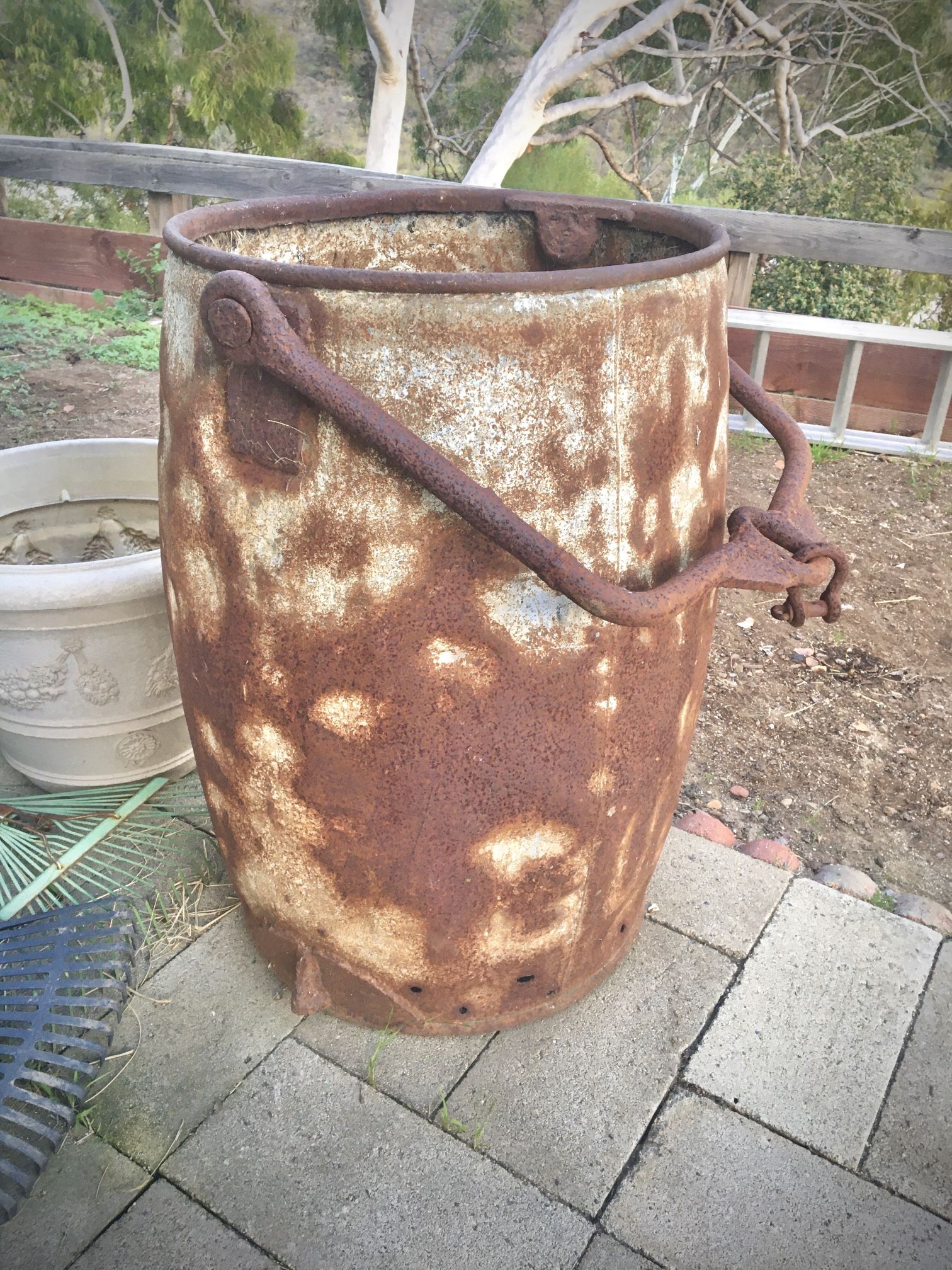 Antique Ore Bucket - Mining Bucket